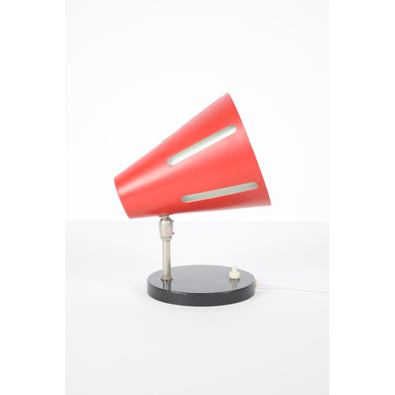 Hala Zeist red table or wall lamp, H. BUSQUET - 1950s