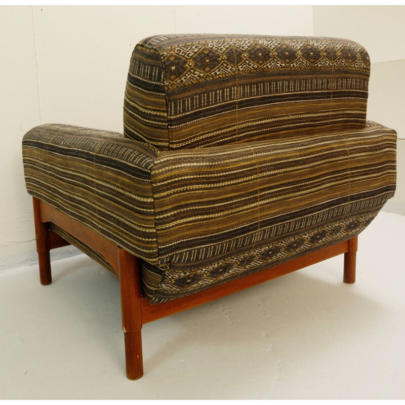  Paire de fauteuils italiens vintage avec rembourrage neuf