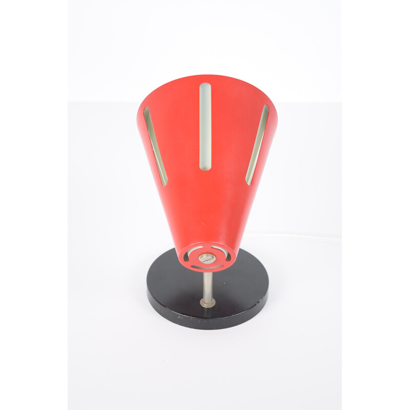 Hala Zeist red table or wall lamp, H. BUSQUET - 1950s
