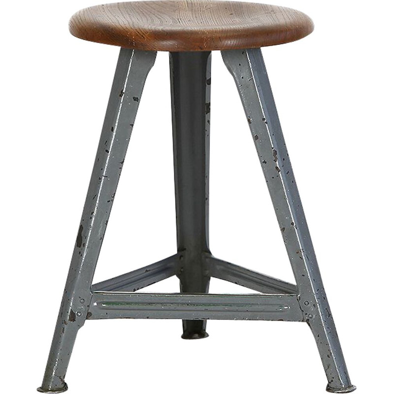 Vintage industrial stool, 1940s