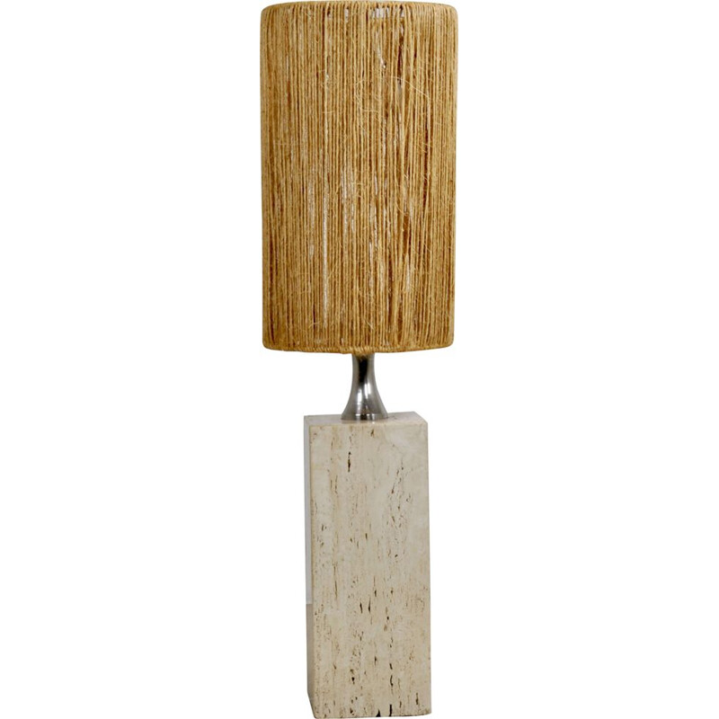 Vintage Italian travertine lamp 1960