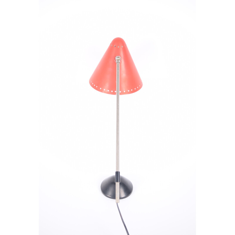 Lampe à poser Artimeta rouge en métal, Floris H. FIEDELDIJ - 1956