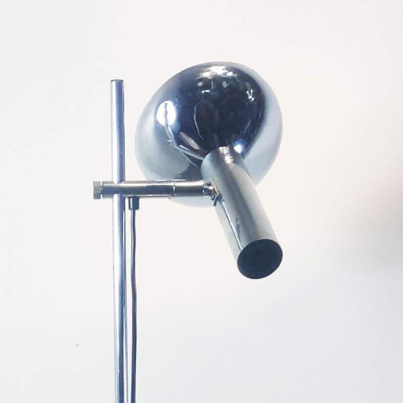 Vintage chrome floor lamp with 1 spotlight from So2lken leuhten