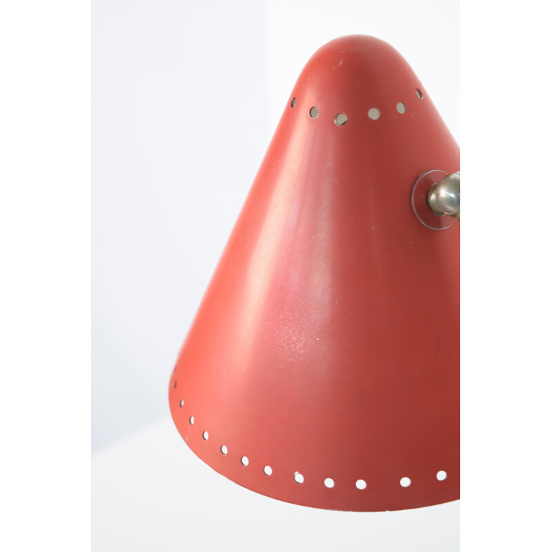 Artimeta table lamp in red metal, Floris H. FIEDELDIJ - 1956