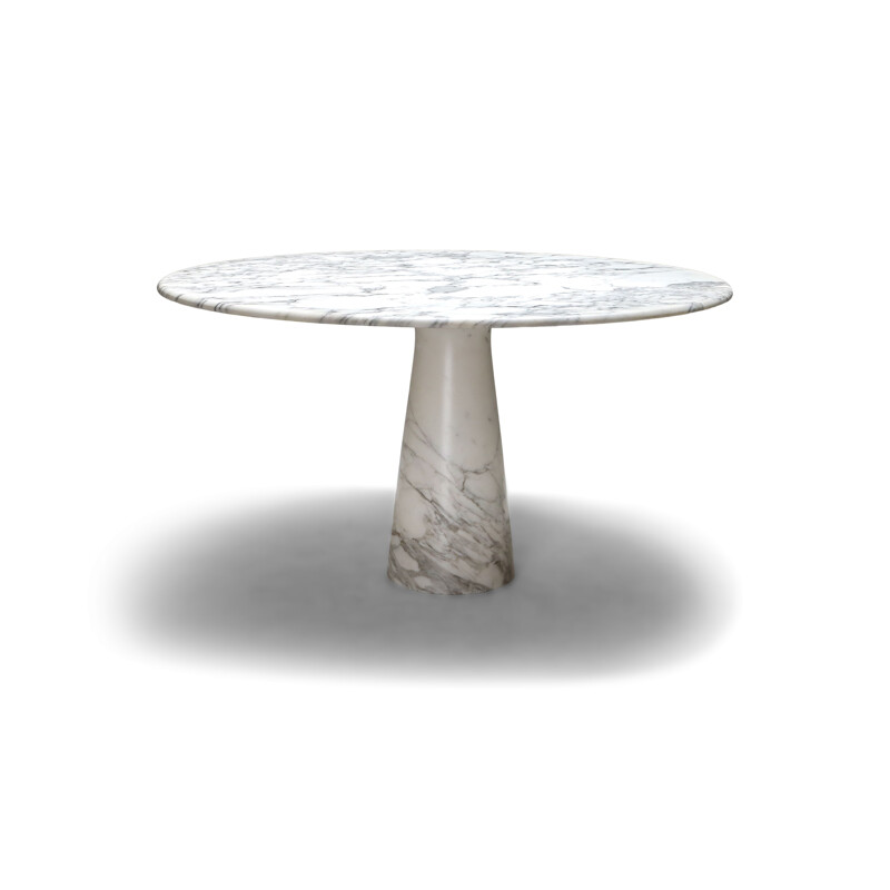 Marble vintage Calacatta dining table by Angelo Mangiarotti for Skipper, 1972