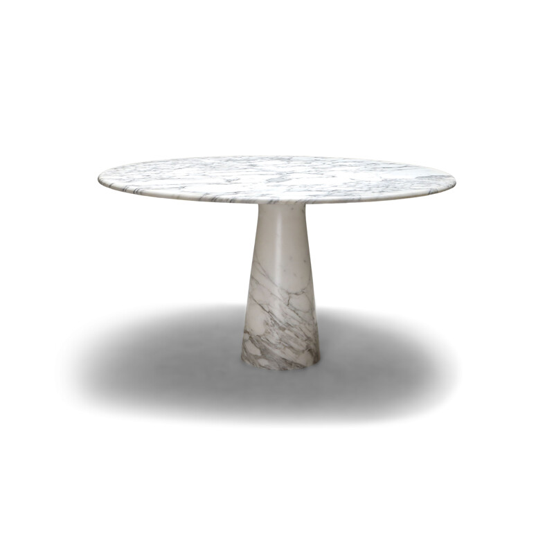 Table à repas Calacatta vintage en marbre d'Angelo Mangiarotti pour Skipper, 1972