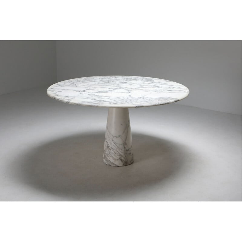 Marble vintage Calacatta dining table by Angelo Mangiarotti for Skipper, 1972