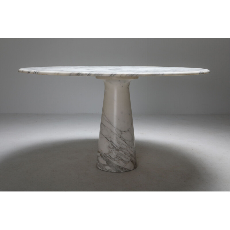 Marble vintage Calacatta dining table by Angelo Mangiarotti for Skipper, 1972