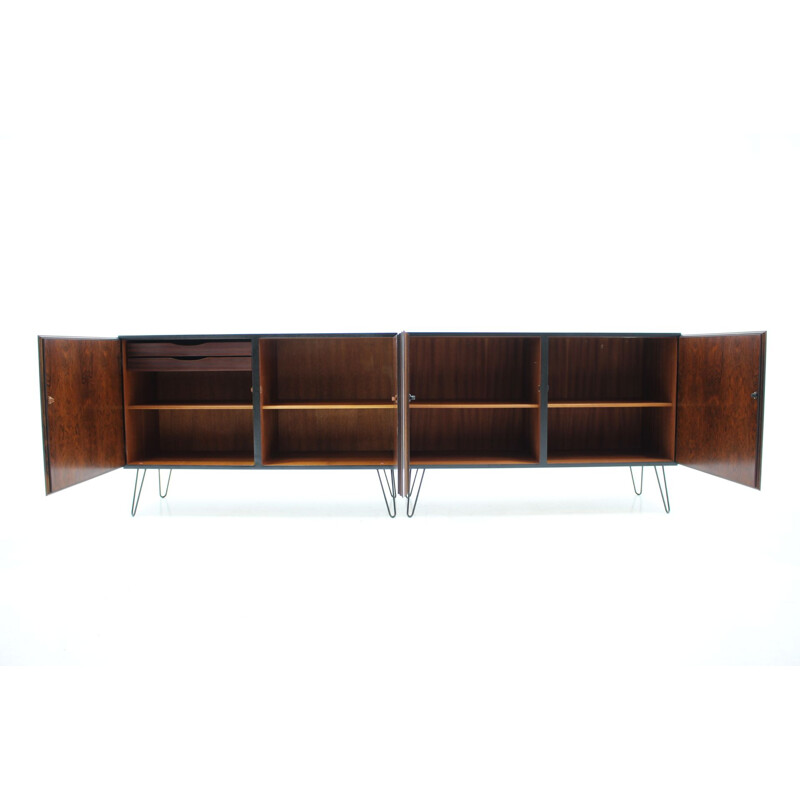 Pair of rosewood vintage sideboard by Omann Jun, 1960s