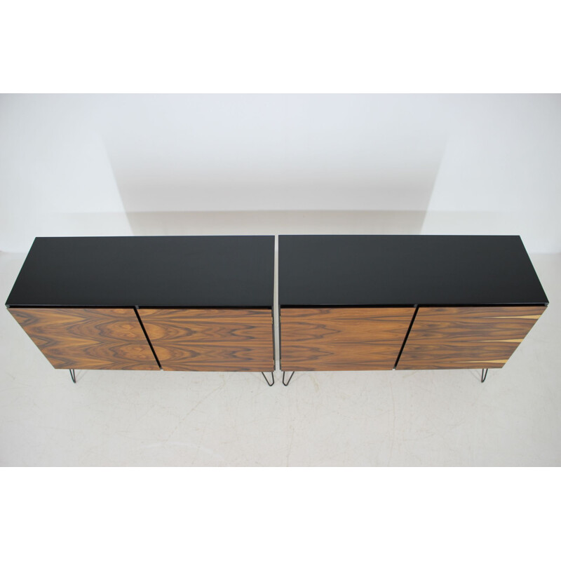 Pair of rosewood vintage sideboard by Omann Jun, 1960s