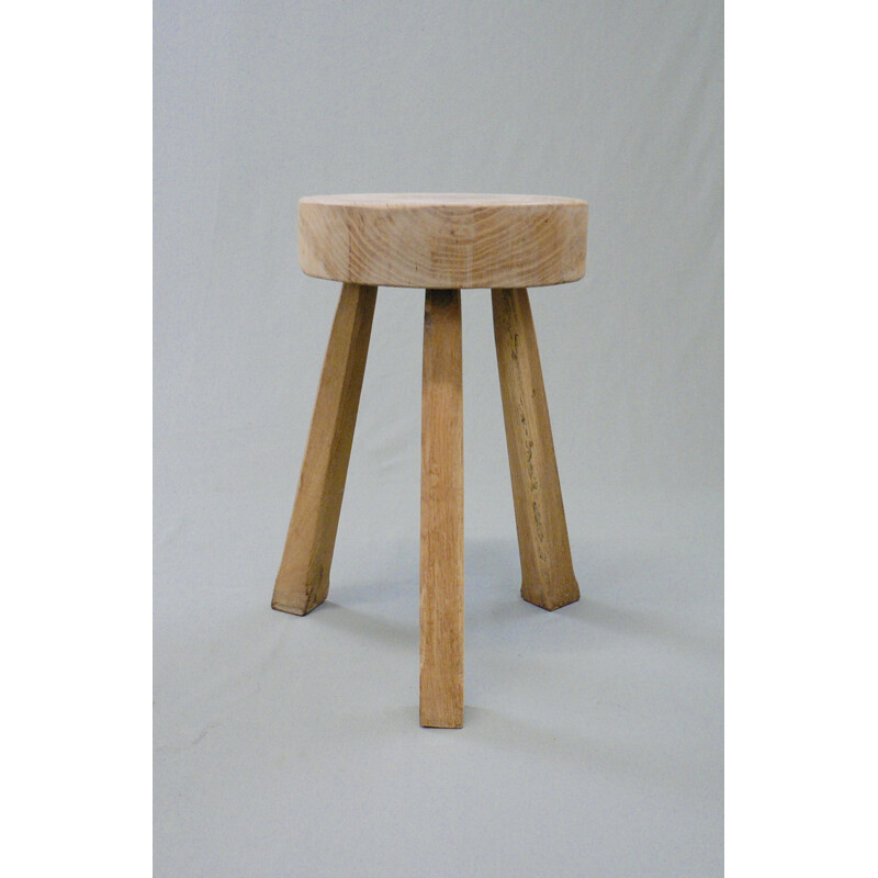 Vintage oak stool, 1950
