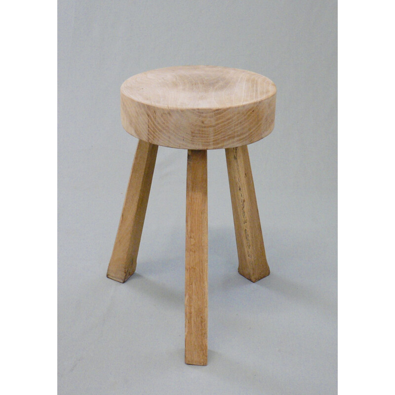 Vintage oak stool, 1950