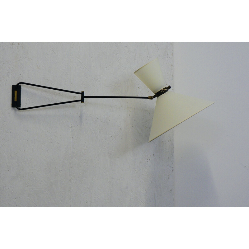 Diabolo wall lamp by René Mathieu for Lunel