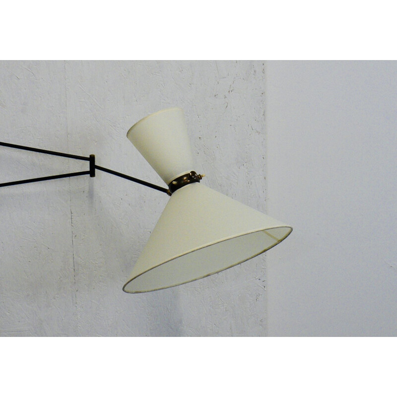 Diabolo wall lamp by René Mathieu for Lunel