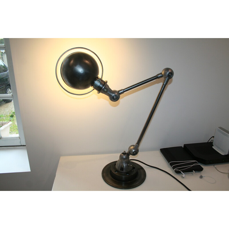 Jielde industrial stand lamp with 2 arms, Jean-Louis DOMECQ - 1950s