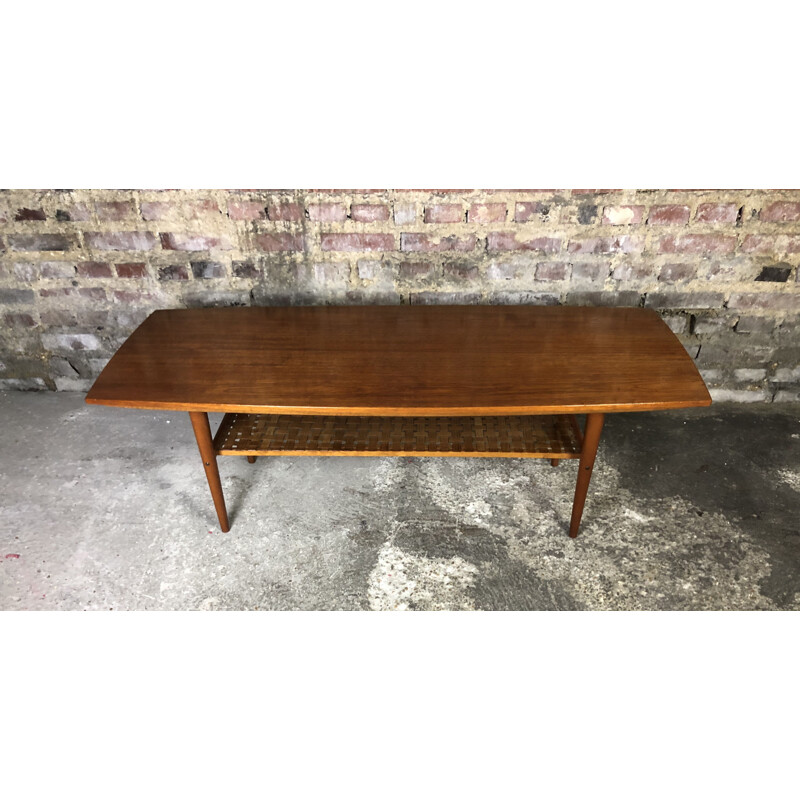  Vintage Scandinavian teak coffee table with two tops, 1960 