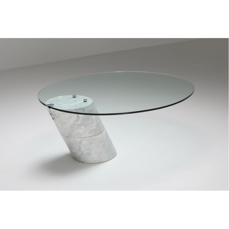 Vintage marble coffee table by Ronald Schmitt, 1980