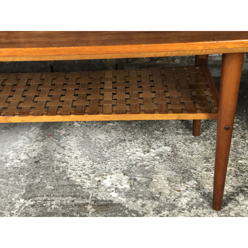  Vintage Scandinavian teak coffee table with two tops, 1960 