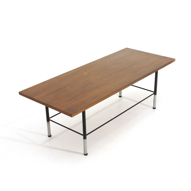 Vintage teak rectangular coffee table, 1950s