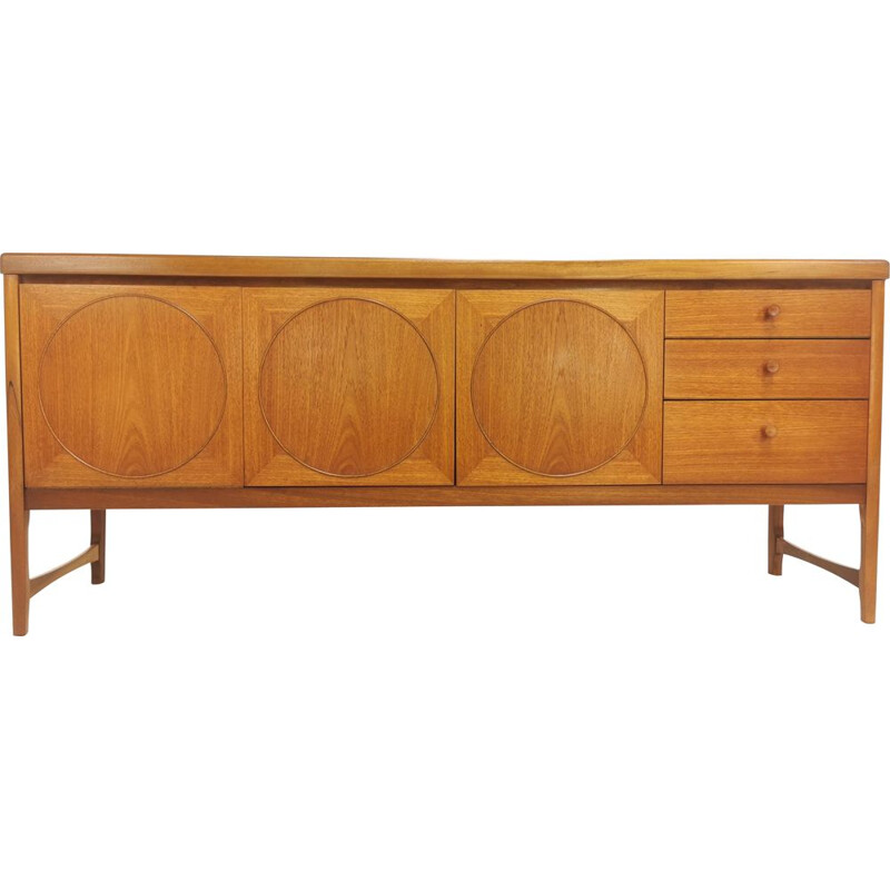 Buffet vintage Nathan Circles en teck, 1960-1970 