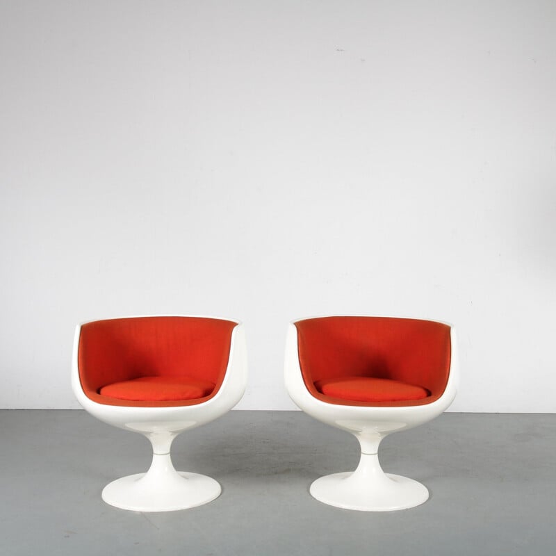 Pair of vintage "Cognac Chairs" by Eero Aarnio for Asko, Finland, 1960