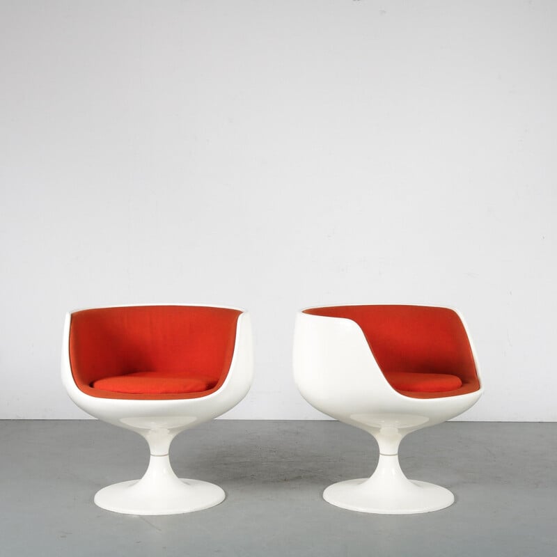 Pair of vintage "Cognac Chairs" by Eero Aarnio for Asko, Finland, 1960