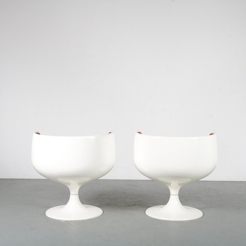 Pair of vintage "Cognac Chairs" by Eero Aarnio for Asko, Finland, 1960