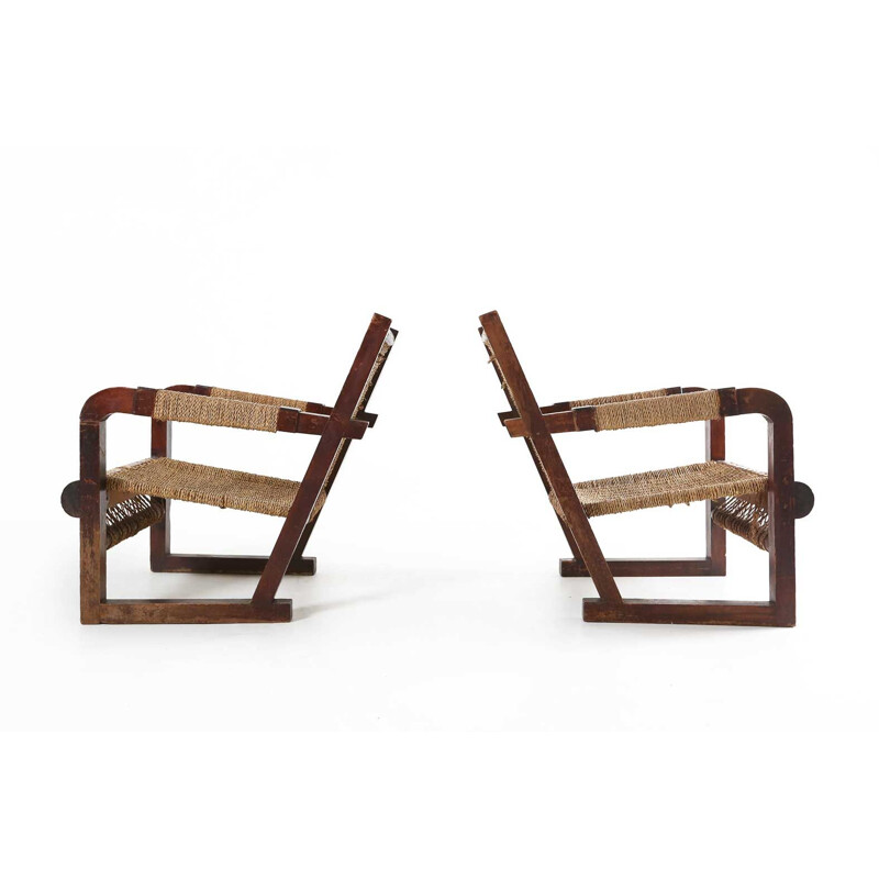 Paire de fauteuils vintage Art Déco style Francis Jourdain