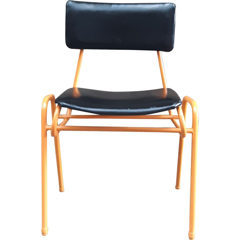 Black and orange vintage chair