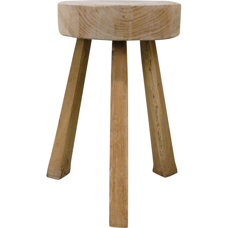 Vintage oak stool, 1950