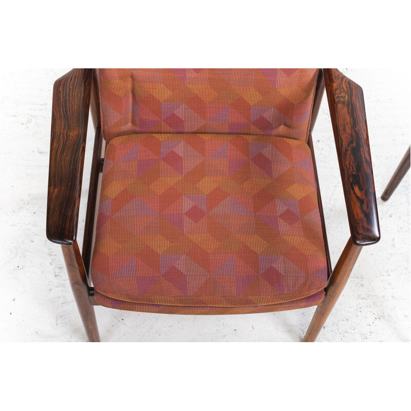 Vintage set of 4 model 341 rosewood lounge chairs by Arne Vodder for Sibast
