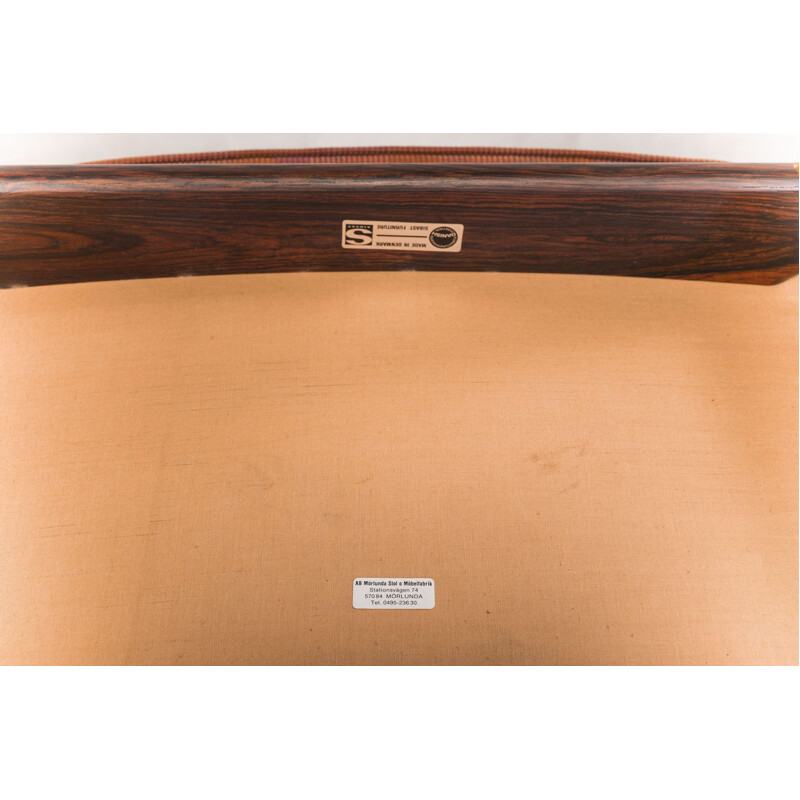 Conjunto de 4 cadeiras de sala de estar vintage rosewood modelo 341 de Arne Vodder para Sibast