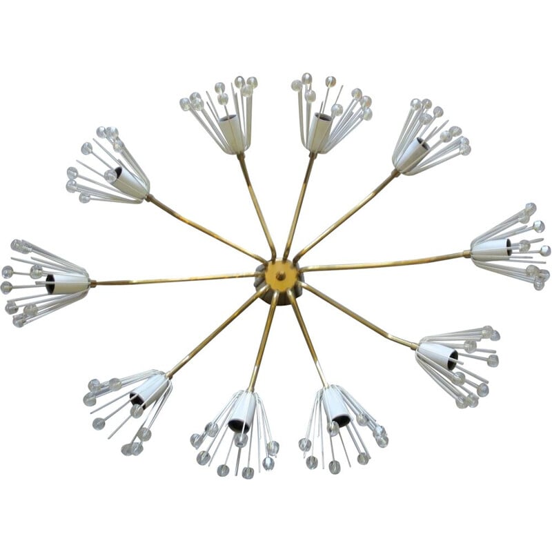 Austrian vintage chandelier by Emil Stejnar for Rupert Nikoll, 1950s