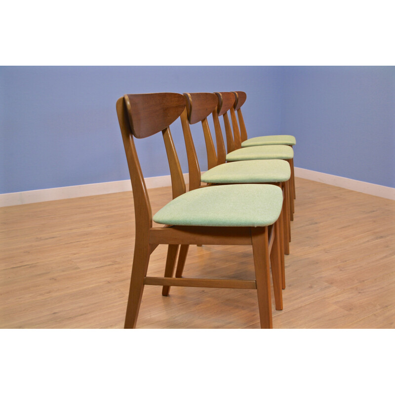 Set of 4 vintage Danish dining chairs in teak by Falsled Møbelfabrik, 1960s