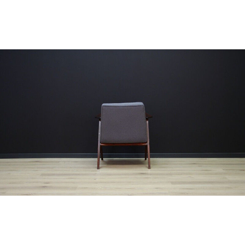 Grey vintage armchair by Józef Chierowski, 1980