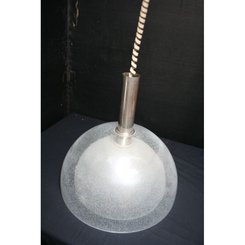 Glass vintage pendant light by Carlo Nason for Mazzega