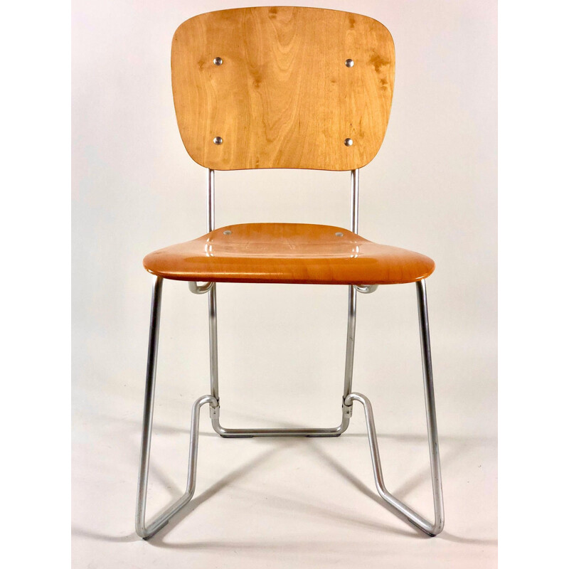 Vintage Aluflex chair by Armin Wirth for Hans Zollinger Sohre in Switzerland, 1950