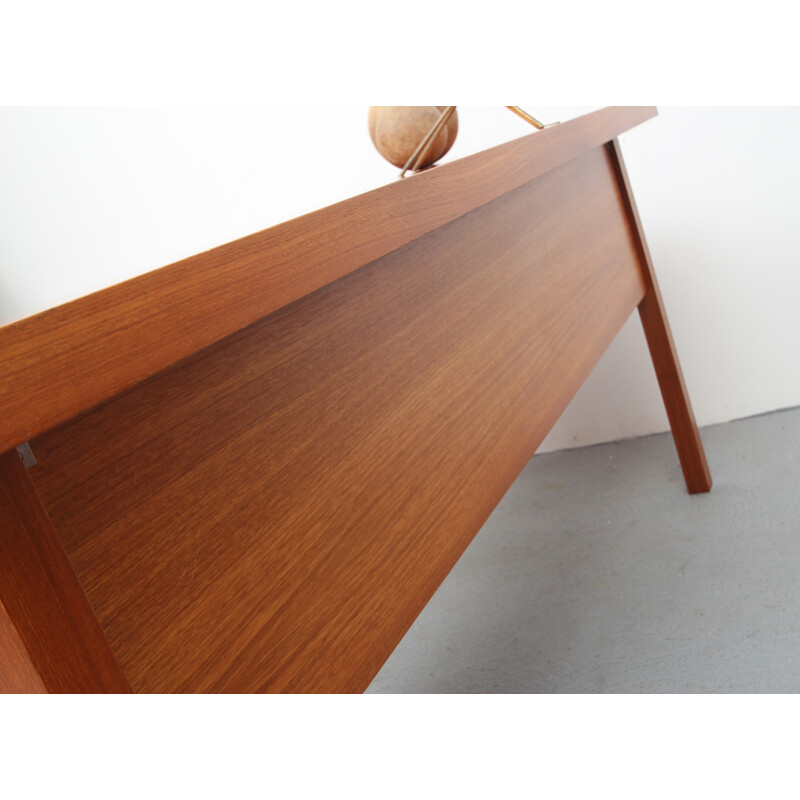 Scandinavian rectangular desk in teak - 1960s