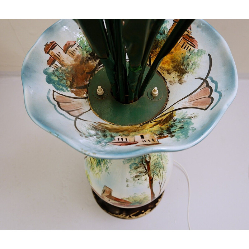 Vintage-Stehlampe in Form einer Vase aus italienischer Keramik