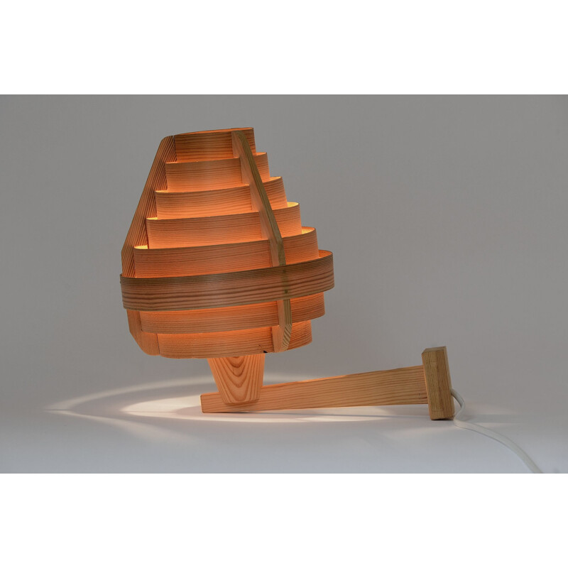 Pine vintage wall light V 237 by Hans-Agne Jakobsson for Ellysett AB. Sweden, 1960s