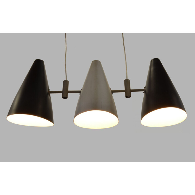 Vintage Italian pendant lamp with 3 lights, 1950s