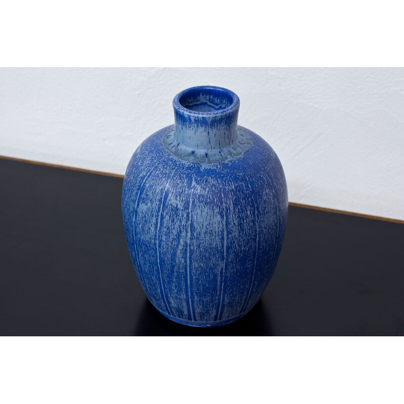 Vintage Swedish stoneware vase by Eva Jancke-Björk for Bo Fajans, 1940s