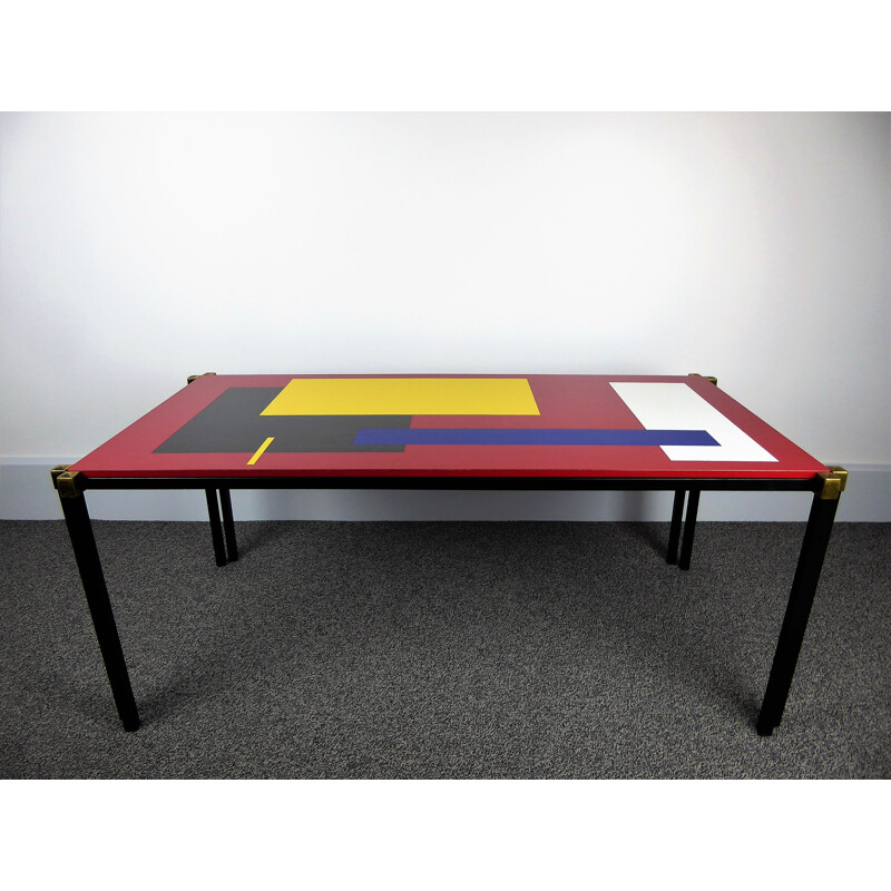 Vintage coffee table with geometric design, 1960