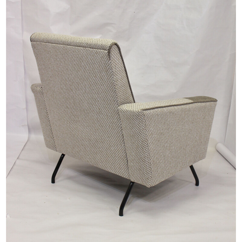 Pair of vintage grey armchairs, 1950s