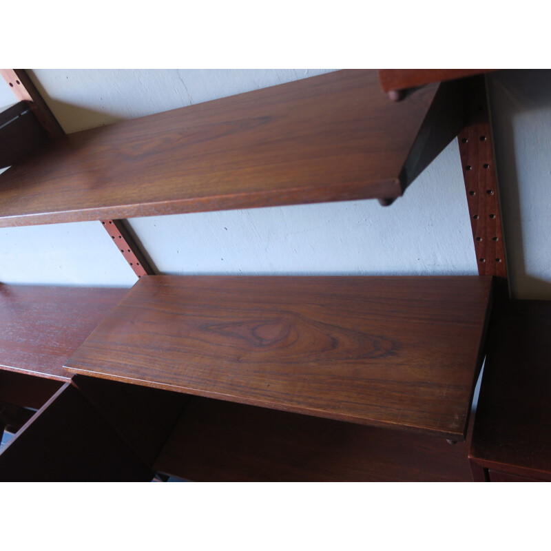 Vintage Danish Teak Modular Shelf System, 1960s