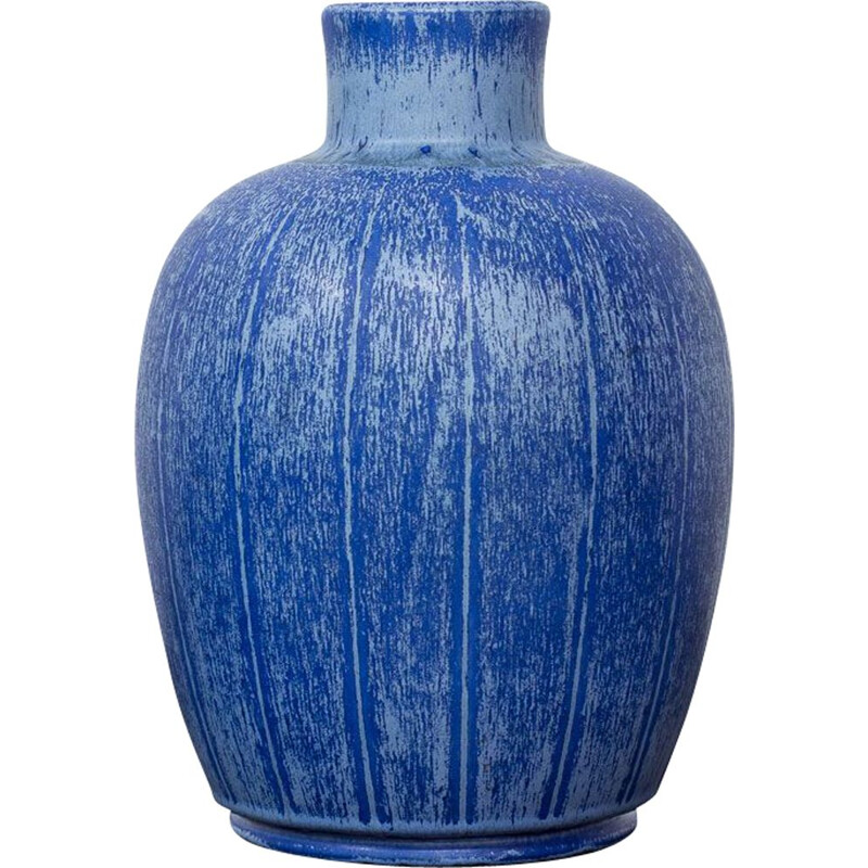 Vintage Swedish stoneware vase by Eva Jancke-Björk for Bo Fajans, 1940s