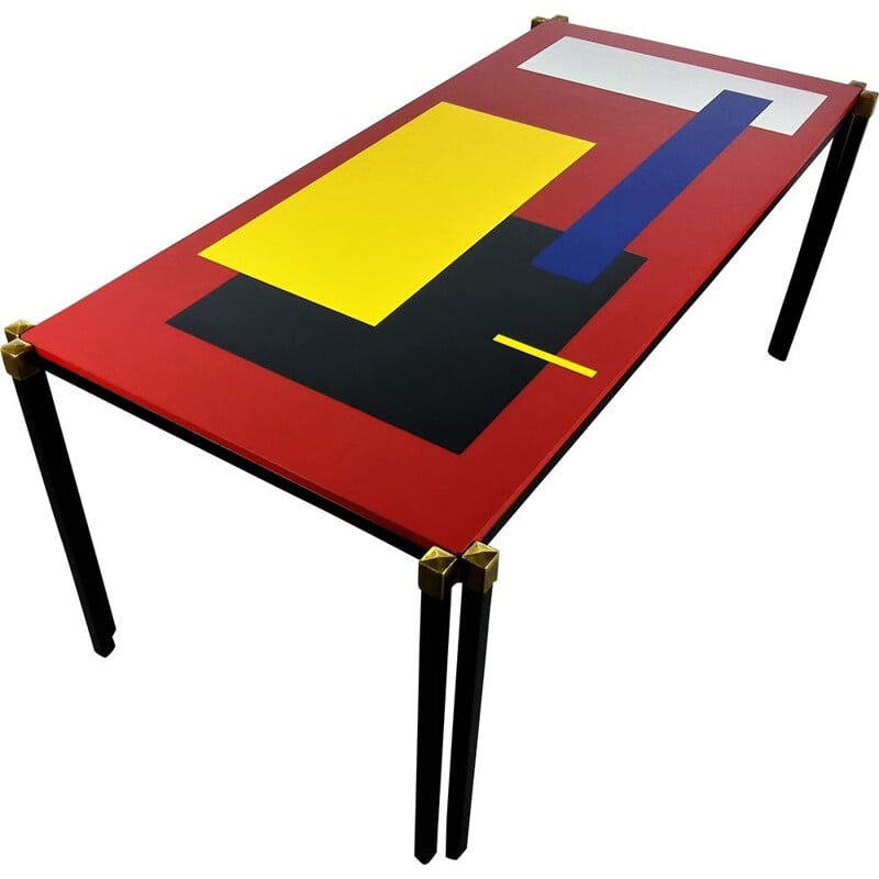 Vintage coffee table with geometric design, 1960