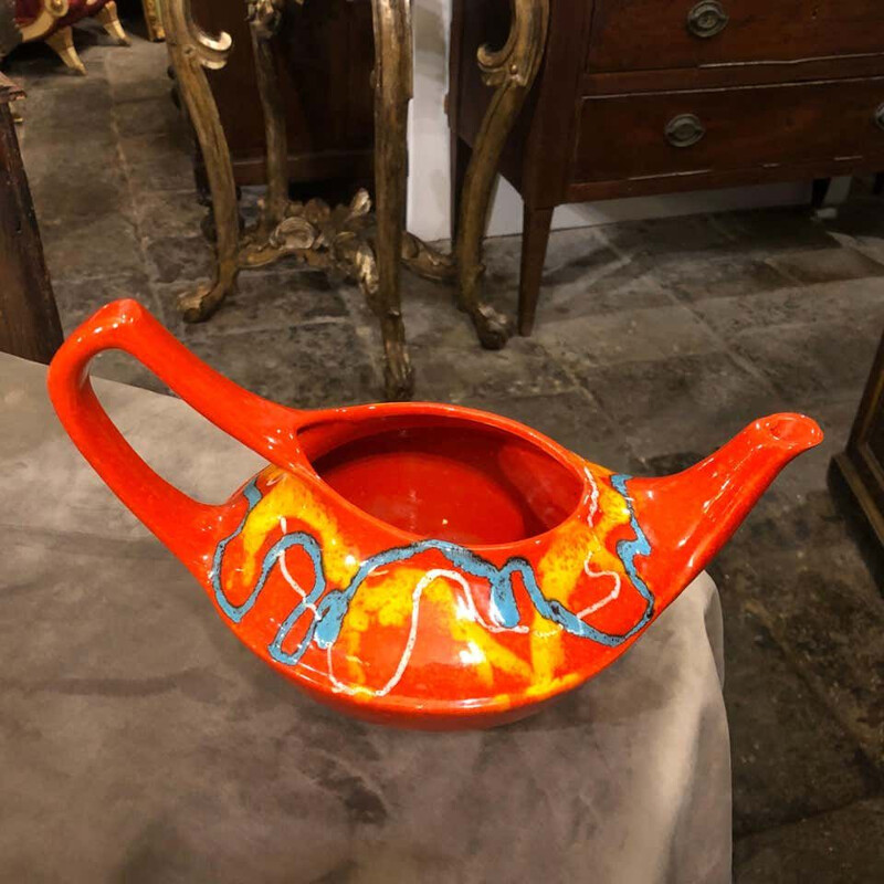 Modern vintage ceramic pitcher, Italy 1970