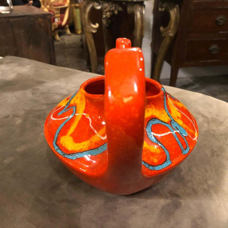 Modern vintage ceramic pitcher, Italy 1970