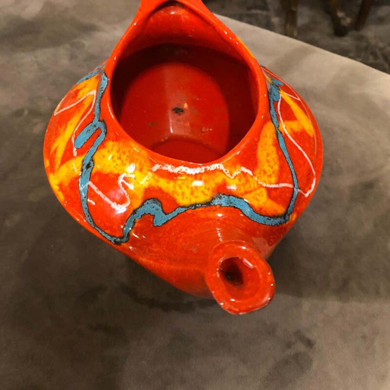 Modern vintage ceramic pitcher, Italy 1970